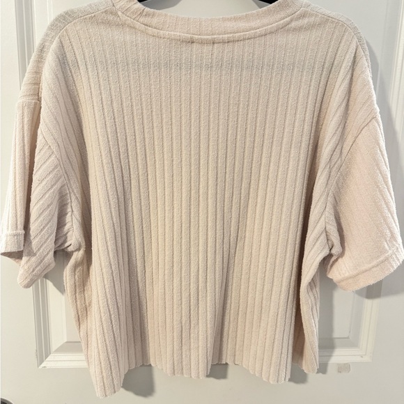 H&M Cream Ribbed Top - Picture 3 of 3